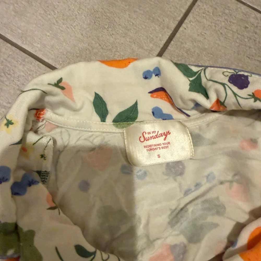 In my sundays Fruit Print Short-Sleeve Pajama Set